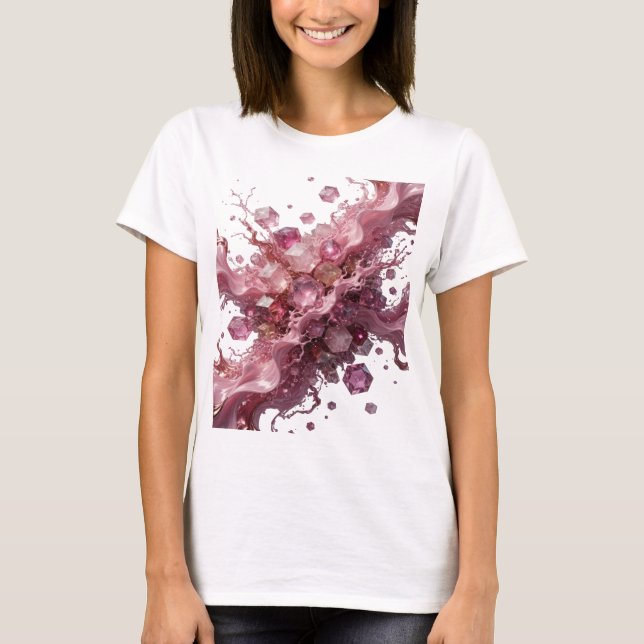 T-shirt avec slogan CRYSTAL CANDY argenté Sharp (Devant)