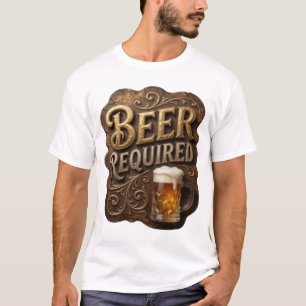 T-shirt avec slogan Edgy BIÈRE REQUiSE