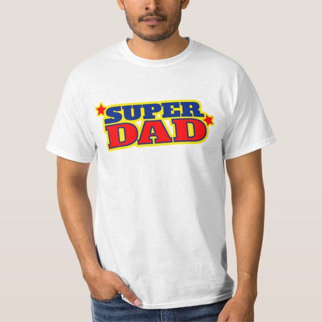 T-shirt avec slogan graphique de Super Papa (Devant)