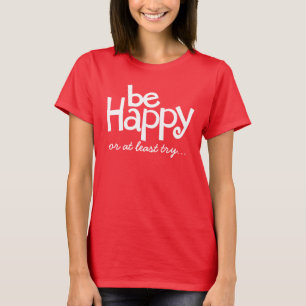 T-shirt avec slogan typographique rouge et blanc B