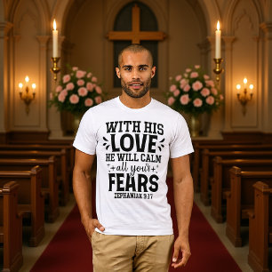 T-shirt Avec son amour apaise toutes les peurs Zephania 3:
