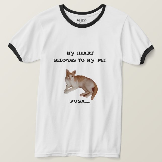 T-shirt avec sonnette de base pour hommes avec Nec (Design devant)