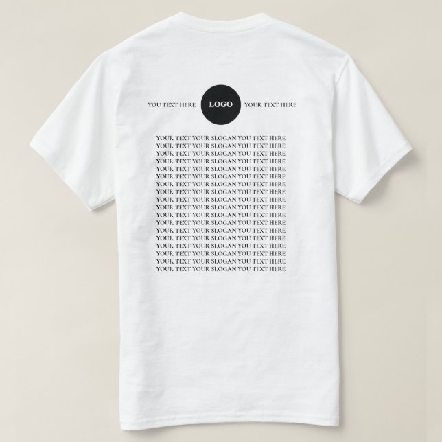 T-Shirt avec texte de logo personnalisé (Design dos)