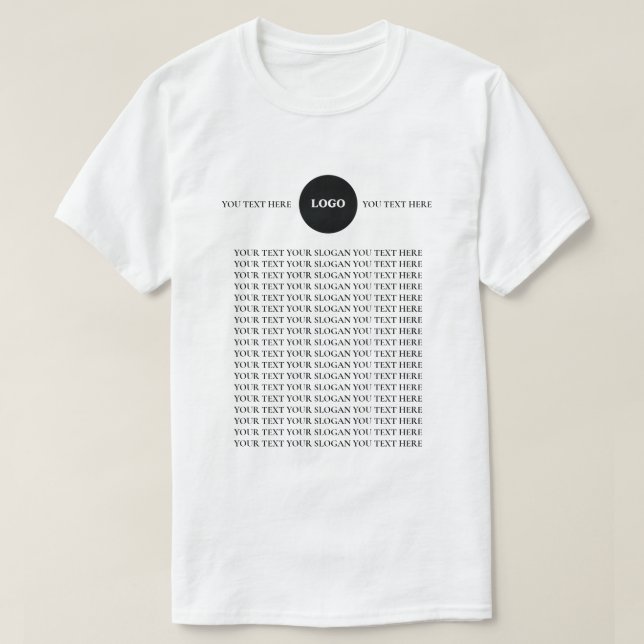 T-Shirt avec Texte de Logo Personnalisé (Design devant)