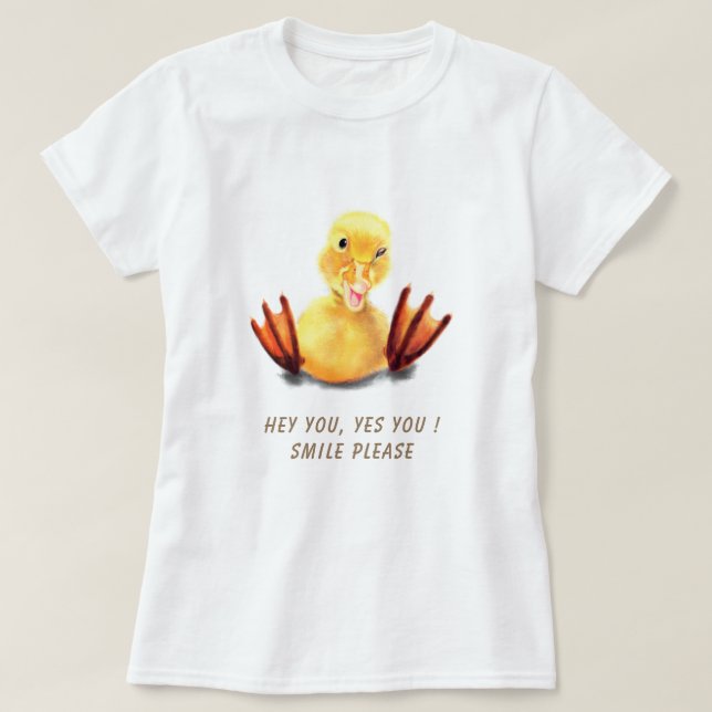 T-Shirt avec Texte Drôle et Canard Attrayant (Design devant)