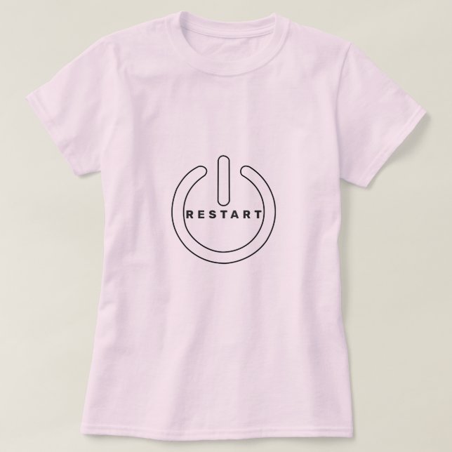 T-Shirt avec texte RESTART (Design devant)