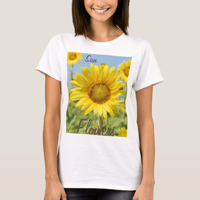 T-shirt avec tournesol (Devant)