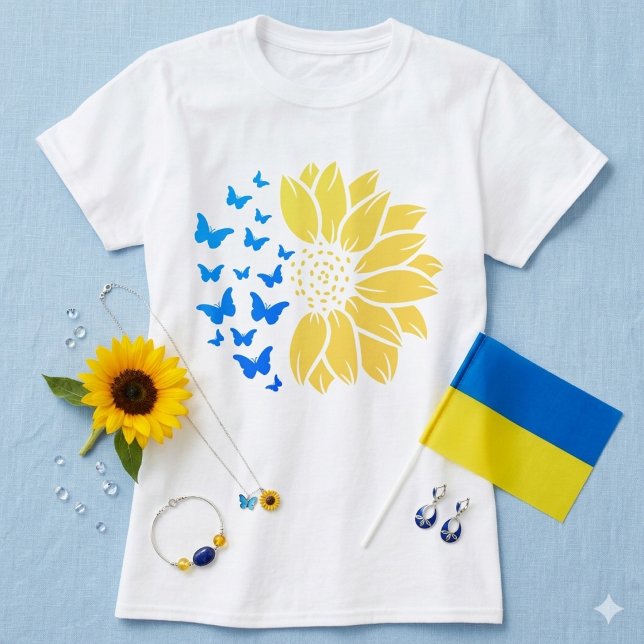 T-Shirt avec tournesol ukrainien (Créateur téléchargé)