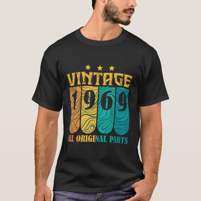T-shirt Avec Tout Le P Original Et Né En 1969 (Devant)