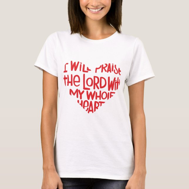 T-shirt Avec tout mon coeur (Devant)