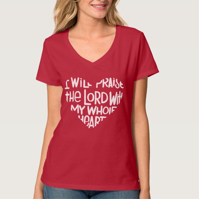 T-shirt Avec tout mon coeur (Devant)