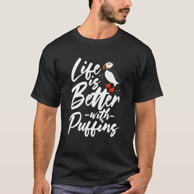 T-shirt Avec U2013 Animaux exotiques Puffin Bird Beak (Devant)