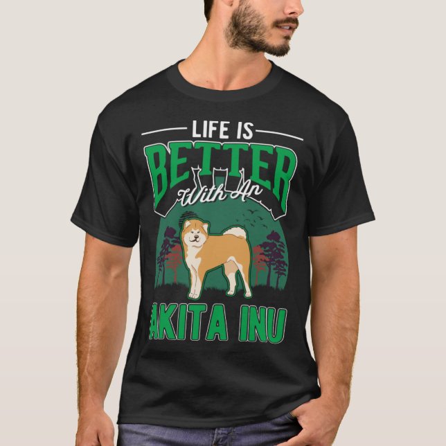 T-shirt avec un Akita Inu (Devant)