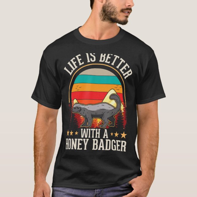 T-shirt avec un Badger de miel (Devant)