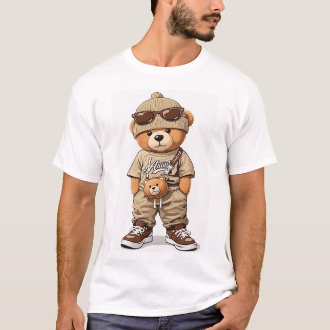 T-shirt avec un bébé ours dessus. (Devant)