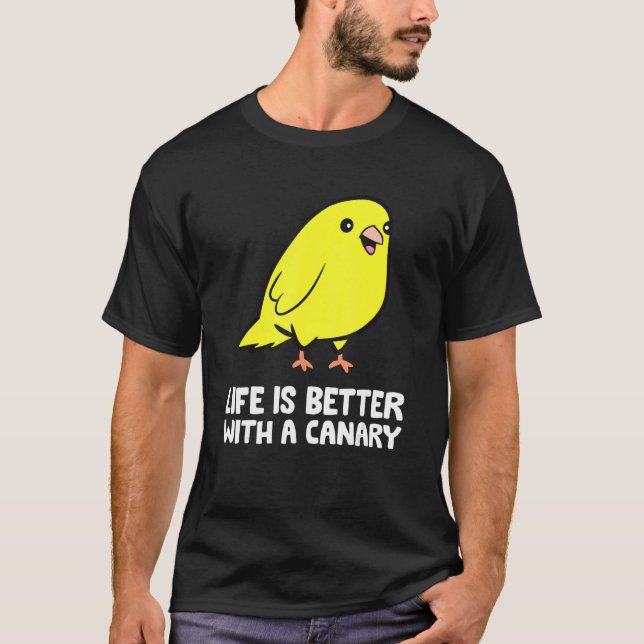 T-shirt Avec un canari (Devant)