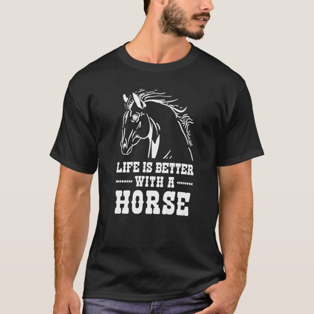 T-shirt avec un cheval (Devant)
