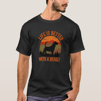 T-shirt Avec Un Ciel De Pays Vintage Beagle