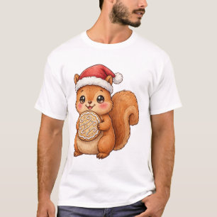T-shirt avec un écureuil mignon avec un chapeau de