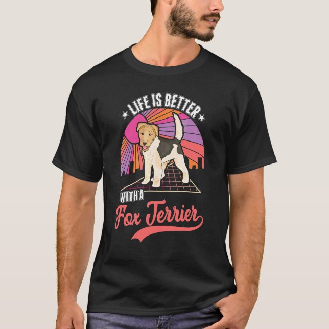 T-shirt Avec un Fox Terrier (Devant)