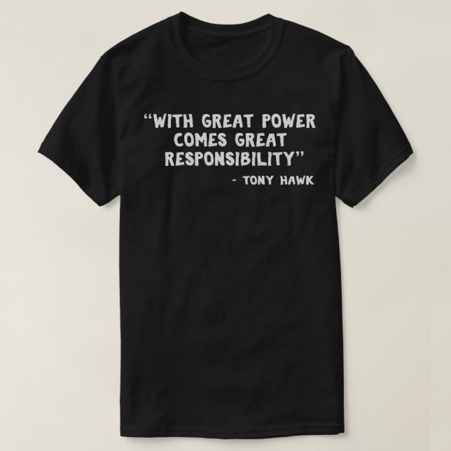 T-shirt Avec un grand p0wer vient grande responsabilité To (Design devant)