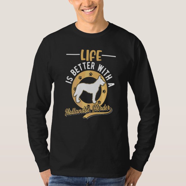 T-shirt Avec un Hollandse Herder (Devant)