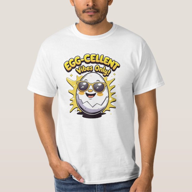 T-shirt avec un jeu de mots sur l'œuf, vibes excel (Devant)