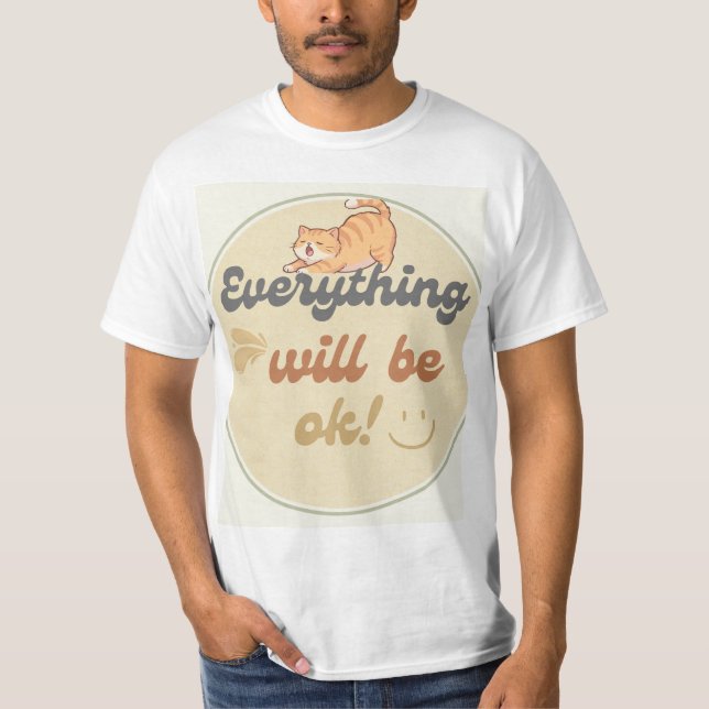 T-shirt avec un joli design de chat (Devant)