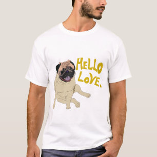 T-shirt avec un joli design de Pug mignon et adora