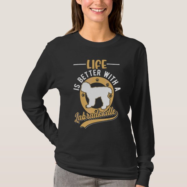 T-shirt Avec un labradoodle (Devant)