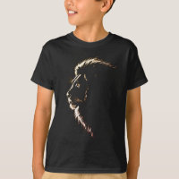 T-shirt avec un magnifique dessin de profil d'un v