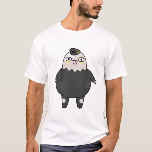 T-shirt avec un personnage de mascotte noir mignon