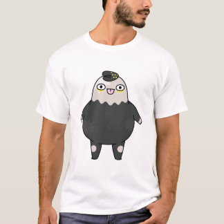 T-shirt avec un personnage de mascotte noir mignon