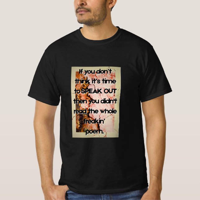 T-shirt avec un poème dément (Devant)