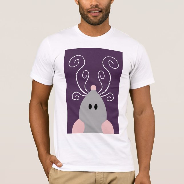 T-Shirt avec un rat ou une souris mignon (Devant)