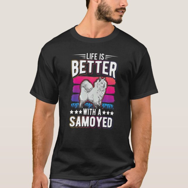 T-shirt Avec Un Samoyé (Devant)