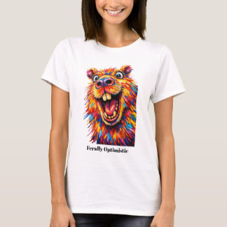T-shirt 🐶Avec un texte personnalisé, « Féroceusement Opti