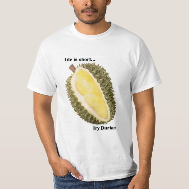T-shirt avec une conception de fruit de durian (Devant)