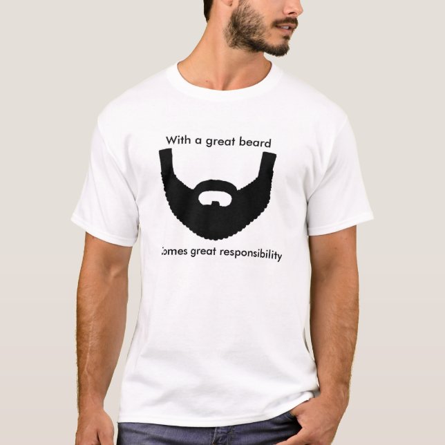 T-shirt Avec une grande barbe (T) des hommes (Devant)