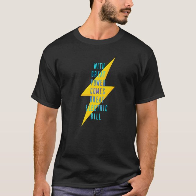 T-shirt Avec une grande puissance vient une excellente fac (Devant)