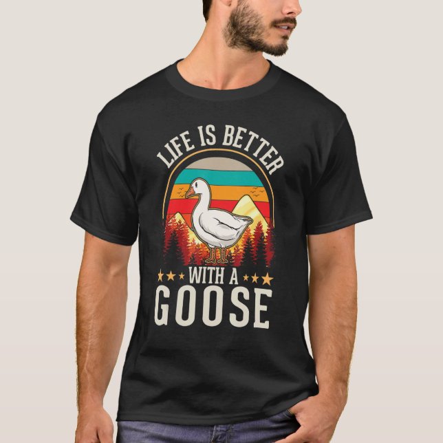 T-shirt avec une oie d'oie (Devant)
