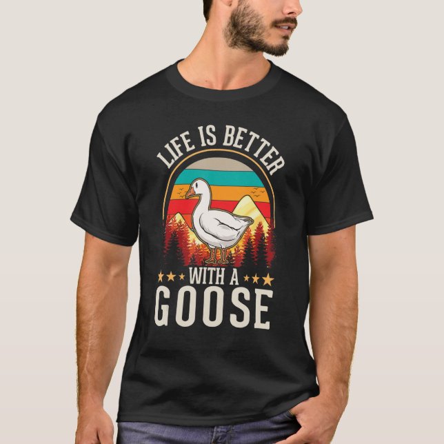 T-shirt avec une oie d'oie (Devant)