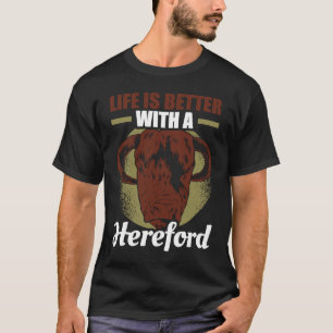 T-shirt avec une vache éleveuse de bovins Hereford