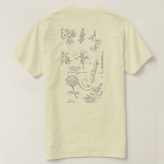 T-shirt avec verset biblique inspirant (Design dos)
