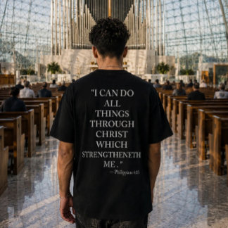 T-Shirt avec verset biblique Philippiens 4:13