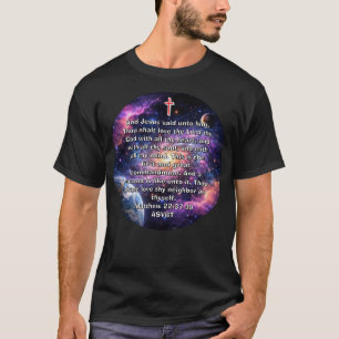 T-Shirt avec verset biblique sur les deux grands c