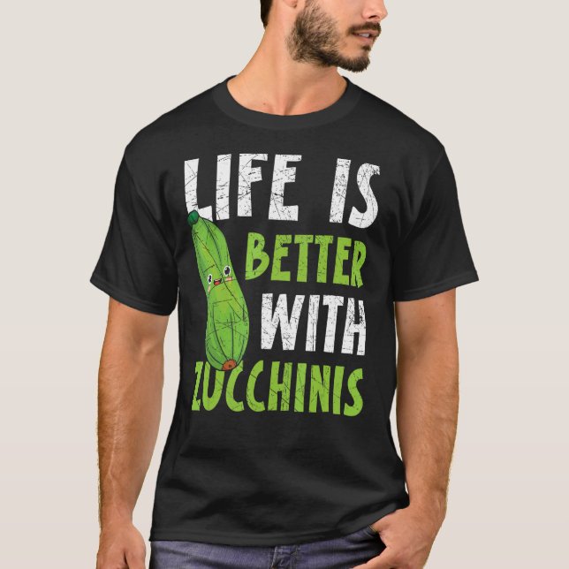 T-shirt Avec Zucchinis Vegetable Vegetable en santé (Devant)