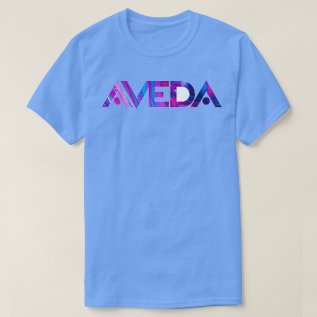 T-shirt Aveda bleu rose violet (Design devant)