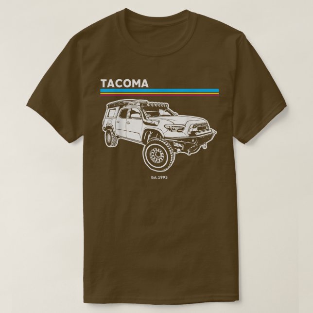 T-shirt Aventure 101 Retro Tacoma (Design devant)
