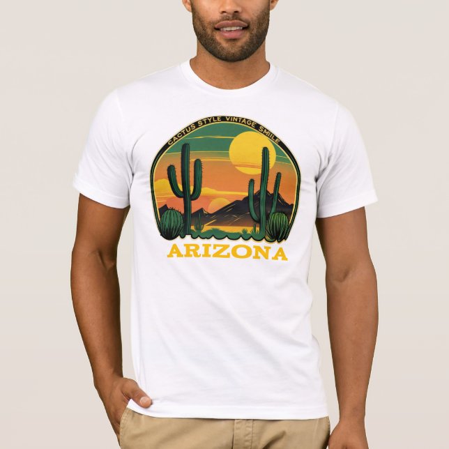 T-shirt aventure Arizona | Vibes et cactus du dése (Devant)
